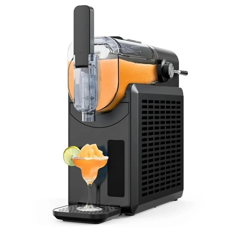 Slushie Machine 24-Hour Timer Cooling Slushy Machine Touch Screen Auto Cleaning 5 Preset Programs Frozen Drink Maker
