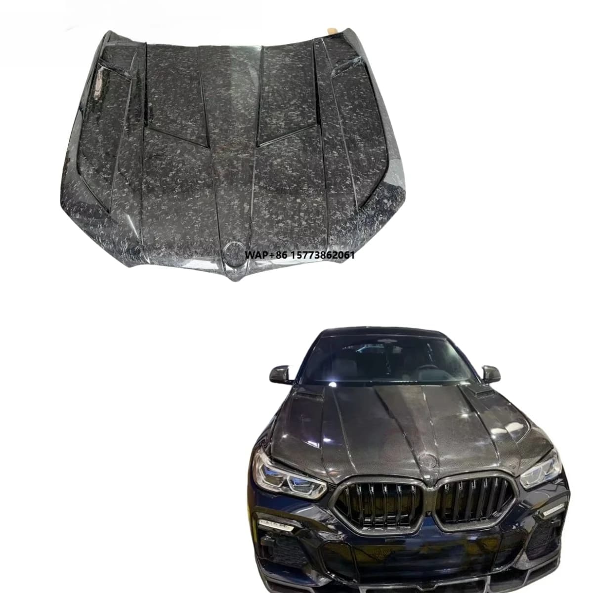 For X6M F96 X5M F95 X6 G06 X5 G05 High Quality Forged Carbon Fiber LD Type Front Engine Hood Hood