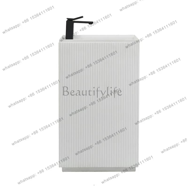 Column basin integrated floor-to-ceiling bathroom Nordic light luxury simple balcony courtyard small sink