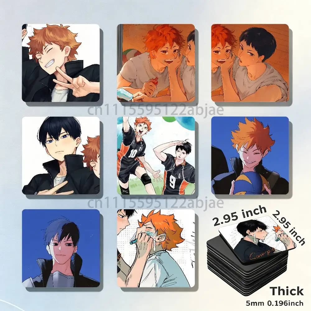 H-Haikyuu Kageyama Tobio Hinata Shoyo New PVC Fridge Magnet for Cartoon Refrigerator Decor For Child Magnetic Toy