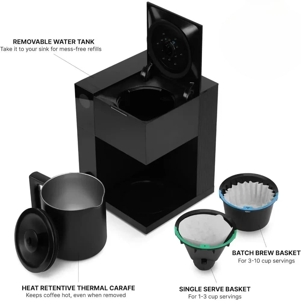 2025 hot saleGreat Discounts.Aiden Precision Coffee Maker - 10-Cup Thermal Carafe, Built-In Brewing Guidance, Scheduling, Remova