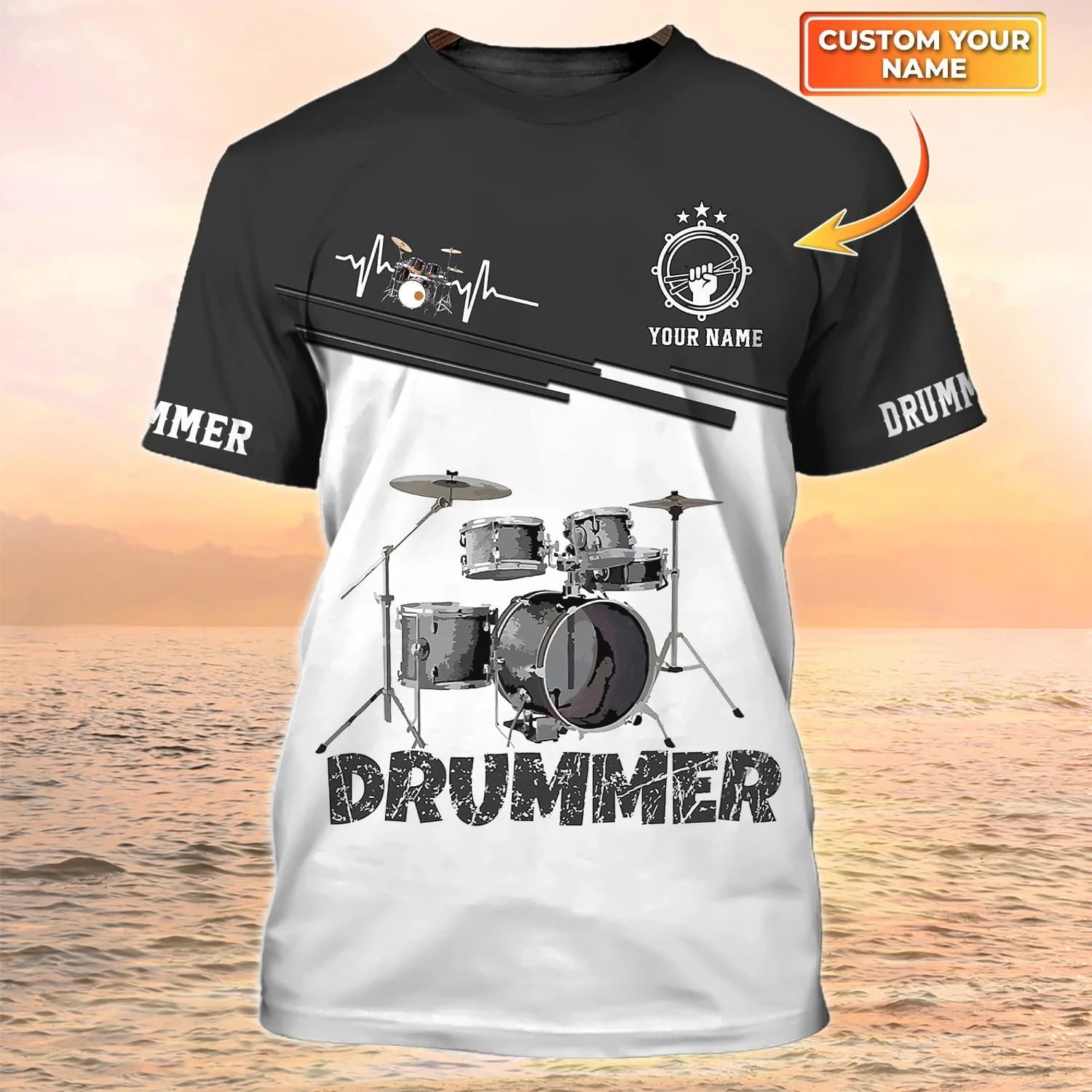 Newest Summer Men‘s Fashion T-shirt Personalized Name Drummer 3D Printed t shirt Unisex Casual Tshirt Gift For Drummer DW121