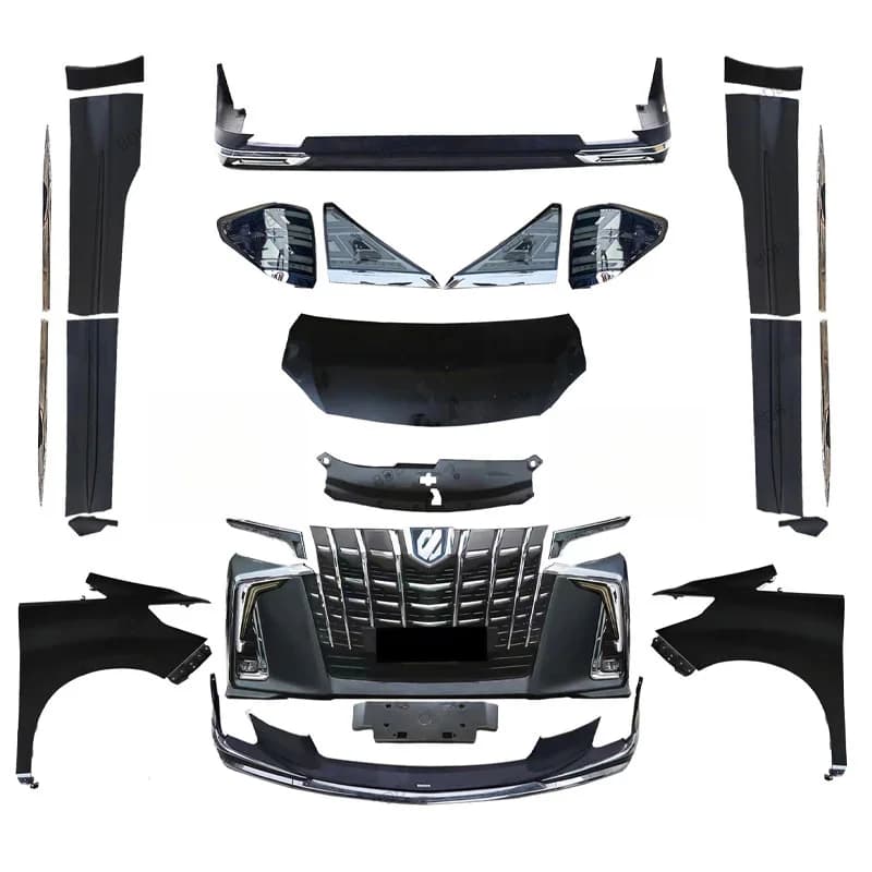 High Quality Alpha Version Upgrade Body Kit Front Surround Tail Light Exterior Facelift Modification Parts Fit for 20 Series 200