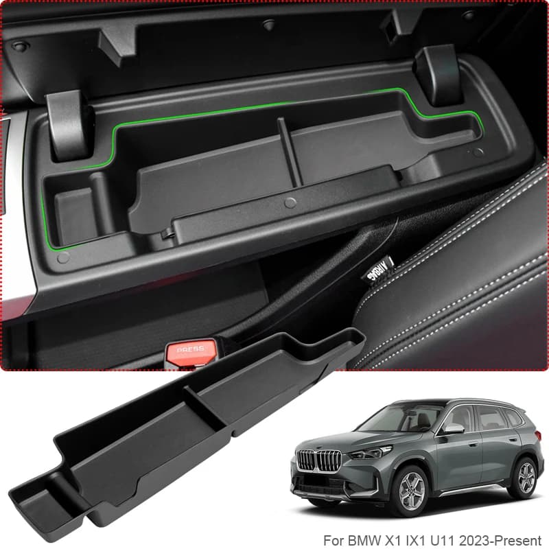 Car Armrest Box Storage For BMW X1 IX1 U11 2023-Present ABS Door Storage Organizer Tray Tidying Box Water Cup Holder Accessory