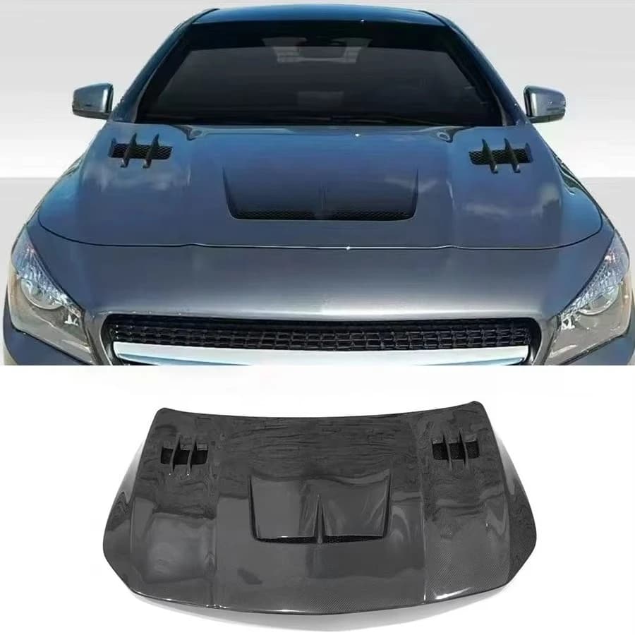 High Quality Carbon Fiber Front Engine Hood for  CLA Class W117 CLA45  CLA220 CLA260 AMG Front Hood Bonnet Cover