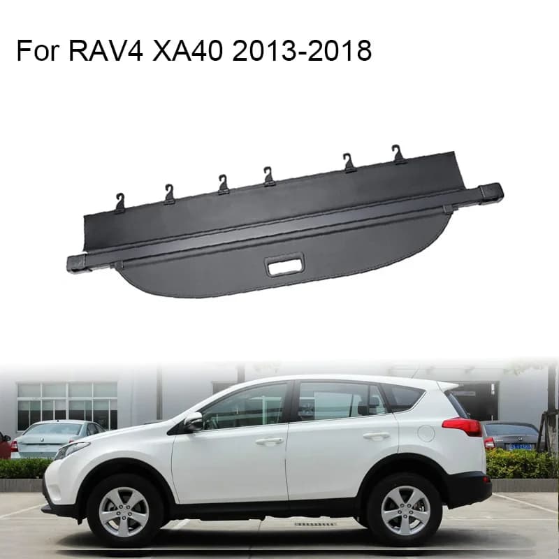 Trunk Curtain Cover Organizer For Toyota RAV4 2013-2018 MK4 XA40 Rear Rack Partition Cargo Storage Shelter Shield Shade Luggage