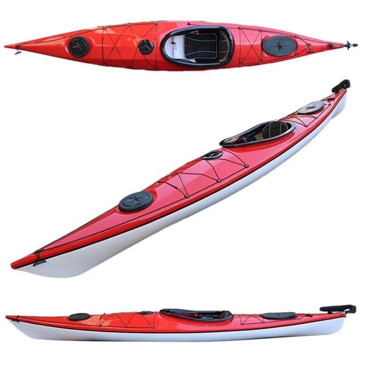 Light Weight Cheap Racing Single Plastic Canoe One Person Sit in Sport Kayak