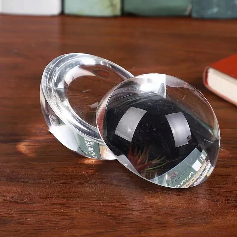 60mm-100mm Blank Transparent Crystal Hemisphere Half Ball Magnifier Glass Paperweight for Home Decoration Free Shipping