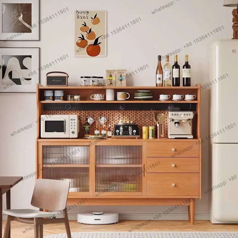 LSUltrathin Kitchen Cabinets Organizer Shelf Narrow Wooden Italian Storage Cabinets Nordic Simple Meuble Rangement  Home