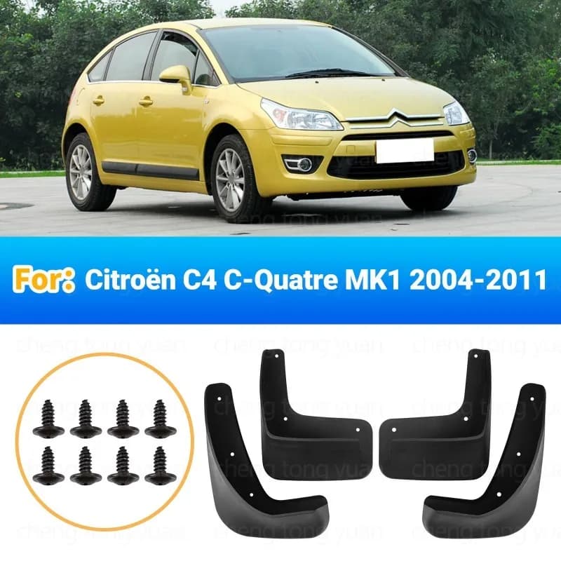 Mud Flaps For Citroen C4 C-Quatre MK1 2004-2011 Front Rear Splash Guards Mudguards Hatchback Sedan Car Exterior Accessories