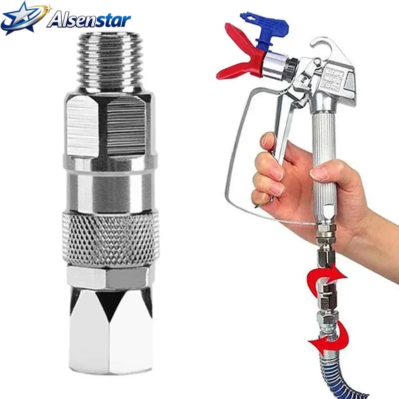 360 degree stainless steel high-pressure spray hose joint spray machine accessories airless spray machine hose rotary joint