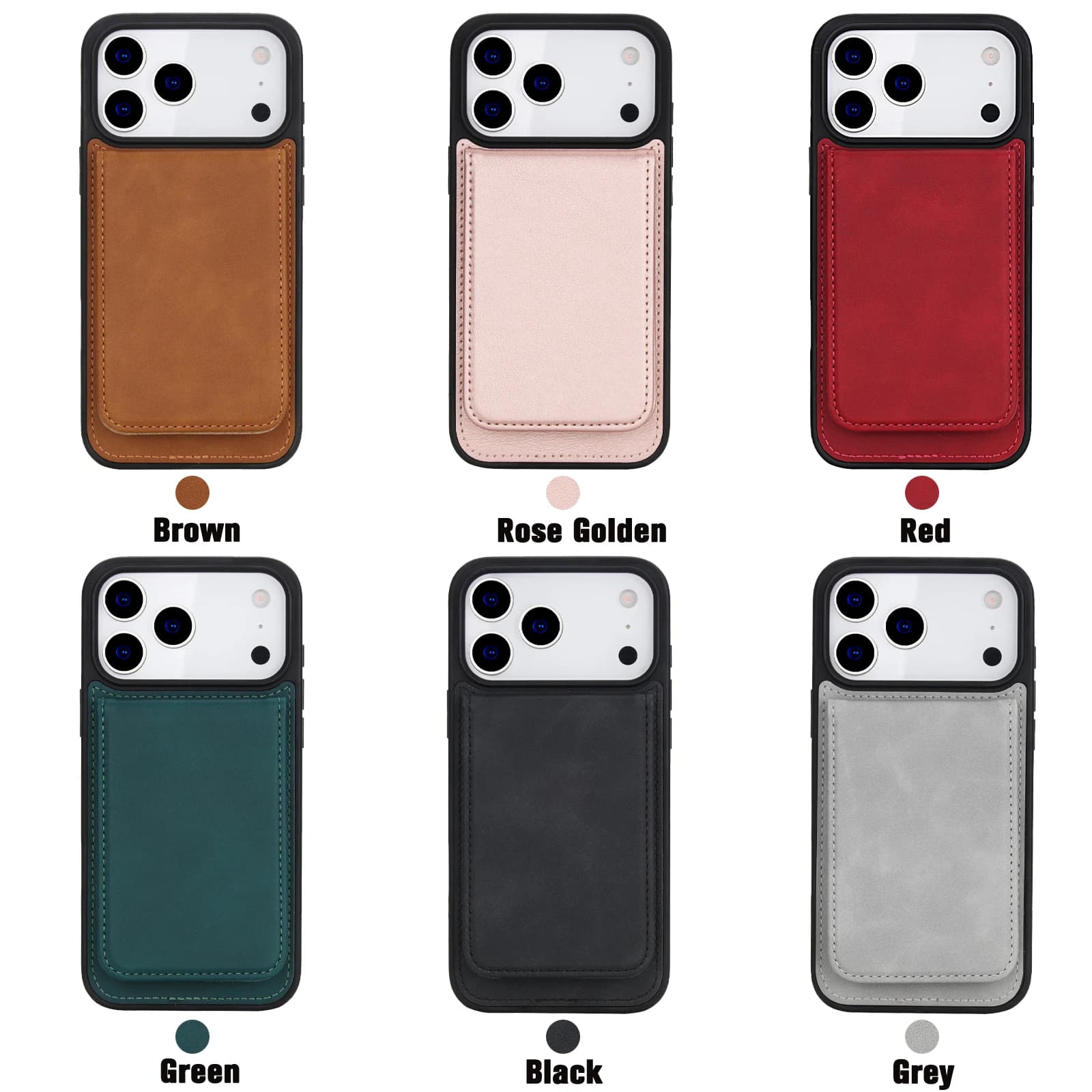 For iPhone 18 17 16 15 14 13 12 Pro Max Plus Case 2 in 1 Ultra-thin Luxury Magnetic Leather Wallet Card Holder Shockproof Cover