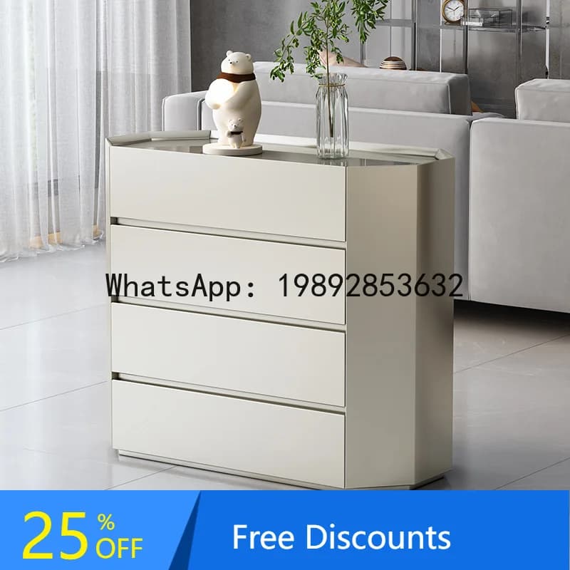 CZ Chest of Drawers Bedroom Integrated Storage Cabinet Living Room Wall-Mounted Storage Cabinet Eight Drawer Combination