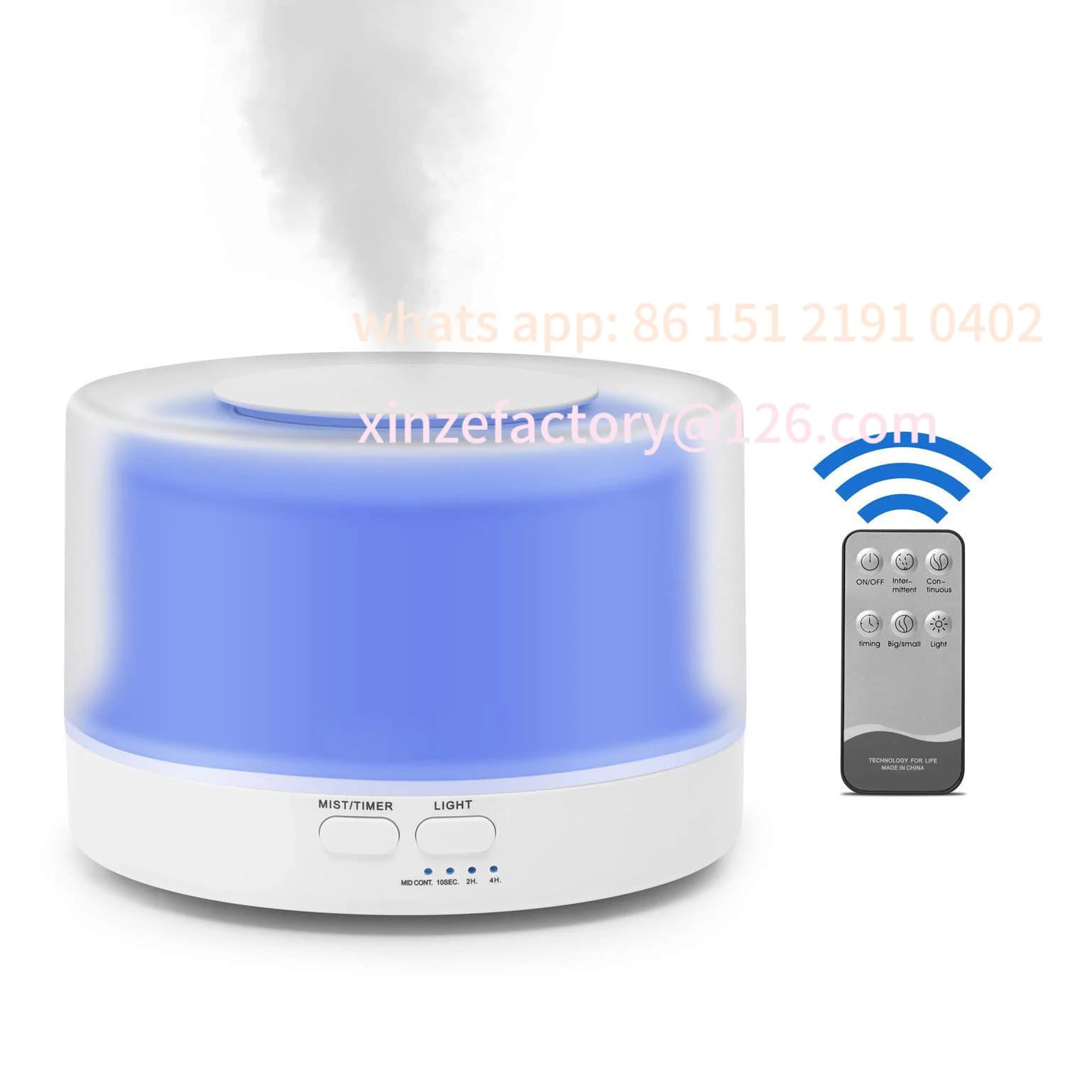 Customizable 700ML Wood Grain Desktop Electric Aromatherapy Diffuser with LED Lights Remote Control Air Humidifier Essential Oil