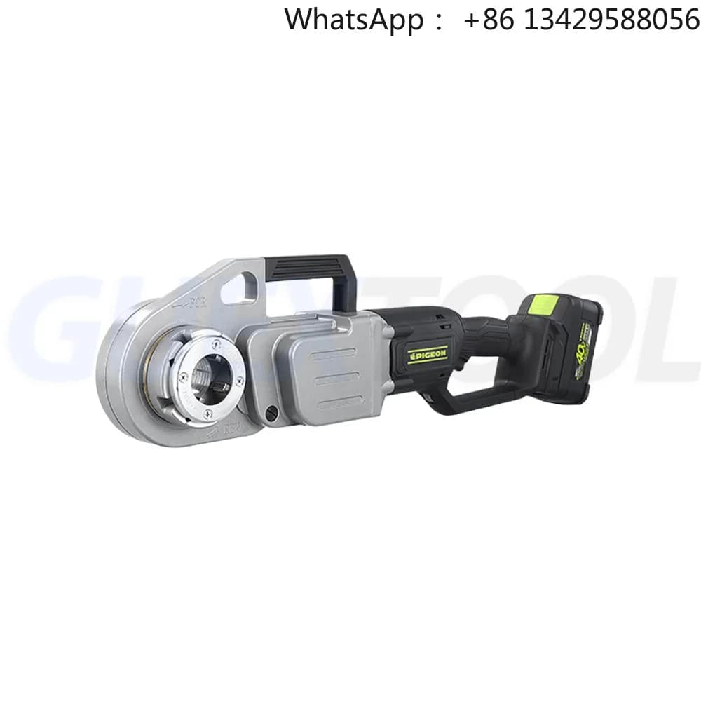 Electric Lithium Ion Threading Machine for Steel Pipe Tapping 40V Battery 4.0Ah Capacity Brushless Motor 1 in Max Pipe Dia