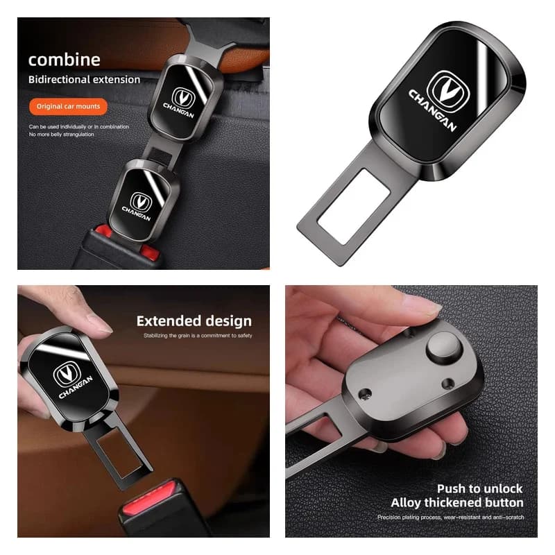Car Interior Safety Belt Extender Buckle Plug and Play Anti Scratch Thick Button Auto Accessories for Changan