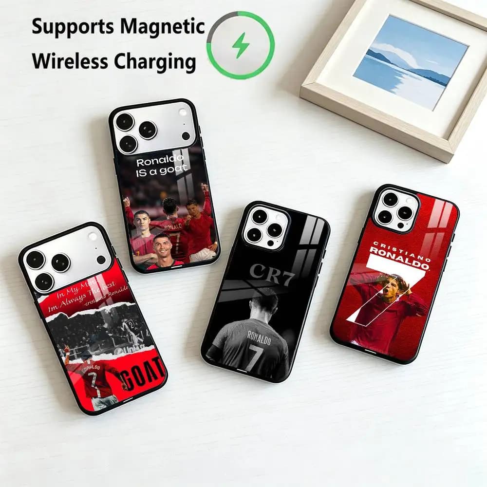 Cristiano Ronaldo-S CR7 Goat  Phone Case For iPhone17,16,15,14,13,12,11 Plus,Pro Supports Magnetic Wireless Charging Gift