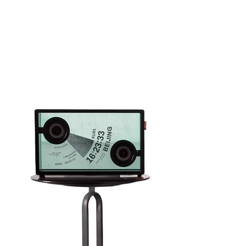 Floating transparent lyrics speaker, Bluetooth subtitles retro home stereo