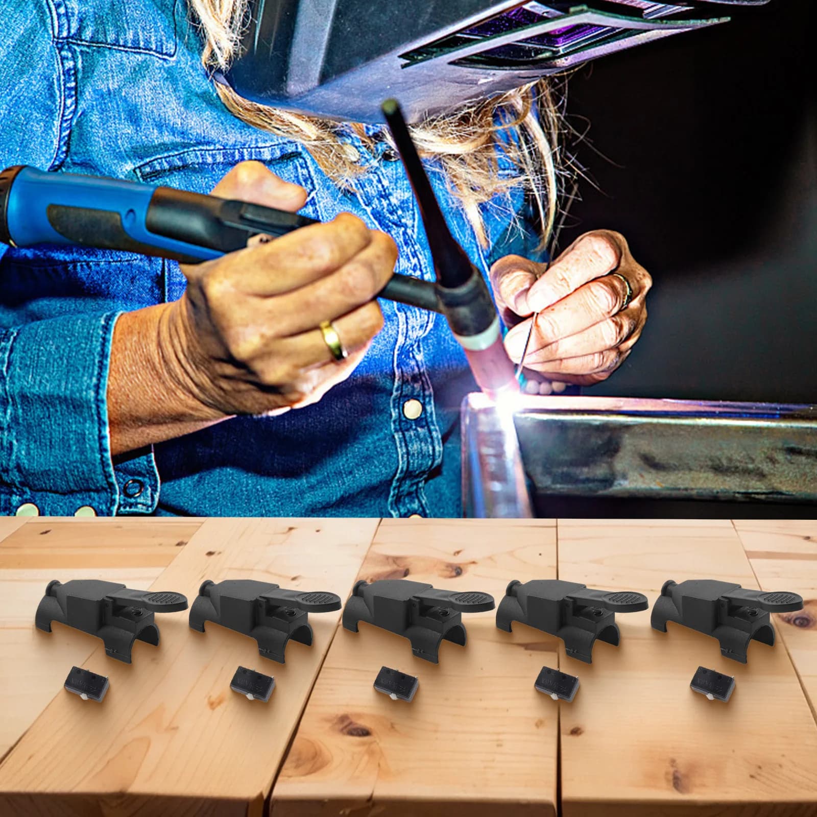 TIG Welding Torch Switch Housing Set of 5 with Smooth Texture for Comfortable Handling and Reliable Performance