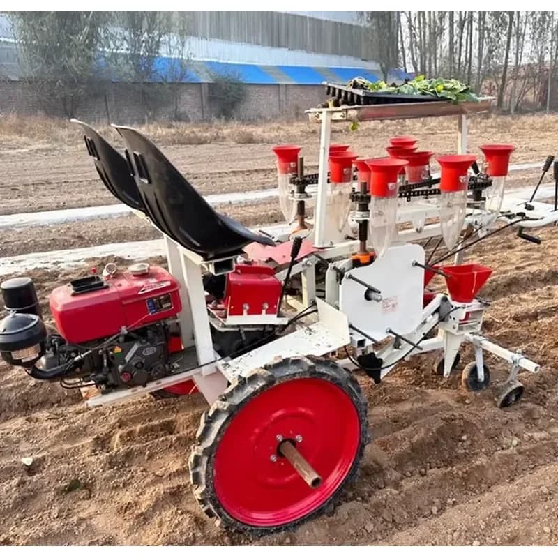Cheap Automatic Onion Cabbage Self-Propelled Vegetables Transplanter 2 Rows Seedling Transplanting Machine