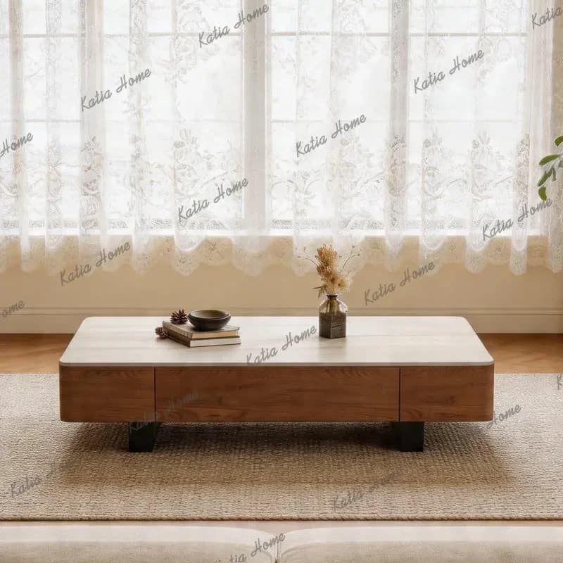 LSLuxury Living Room Storage Designer Organizer Side Table Standing Mesa Auxiliar Trendy Furniture Writing Modern Coffee Table