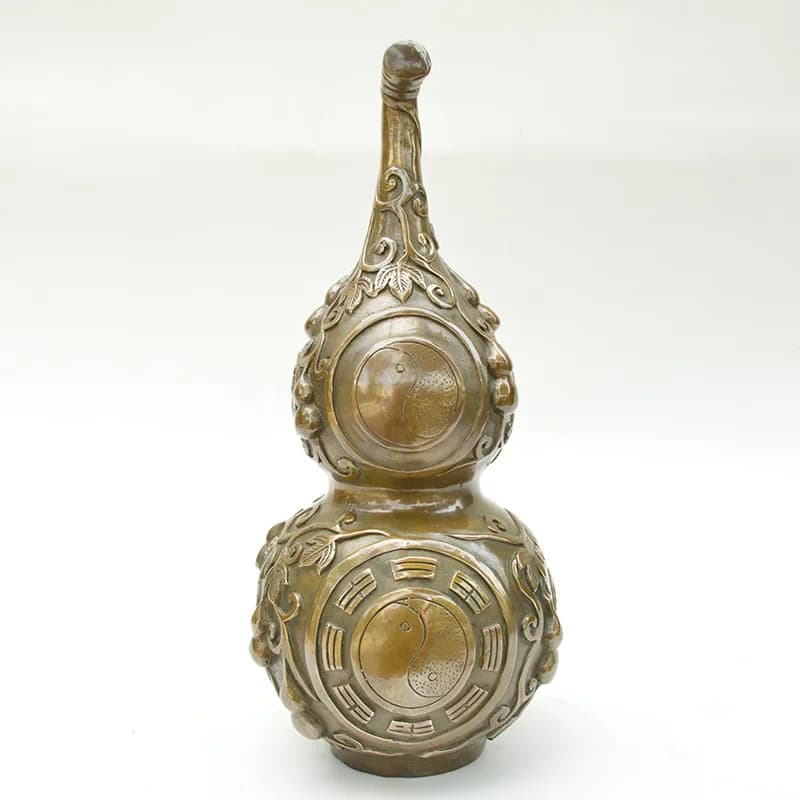 Pure copper metal craft home decoration large, medium, and small size Bagua gourd desktop ornaments
