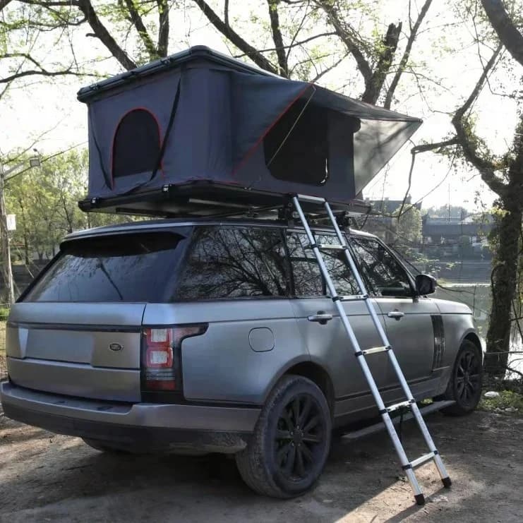 Overlanding Waterproof  Triangle Clamshell Hard Shell Aluminum Car Rooftop Tent  Roof Top Tent for Sale