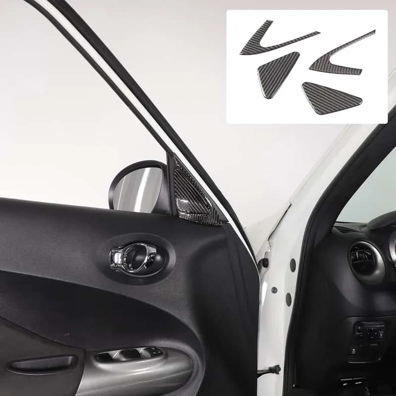 For 2011-2019 Nissan juke/Infiniti ESQ Automotive A-pillar Inner Triangle Decoration Sticker Soft Carbon Fiber Car Accessories