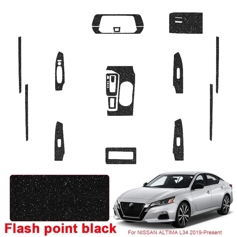 Car Carbon Interior Sticker Auto Window Lifting Panel Decal For NISSAN ALTIMA L34 2019-2026 Gear Door Protective Film Accessory