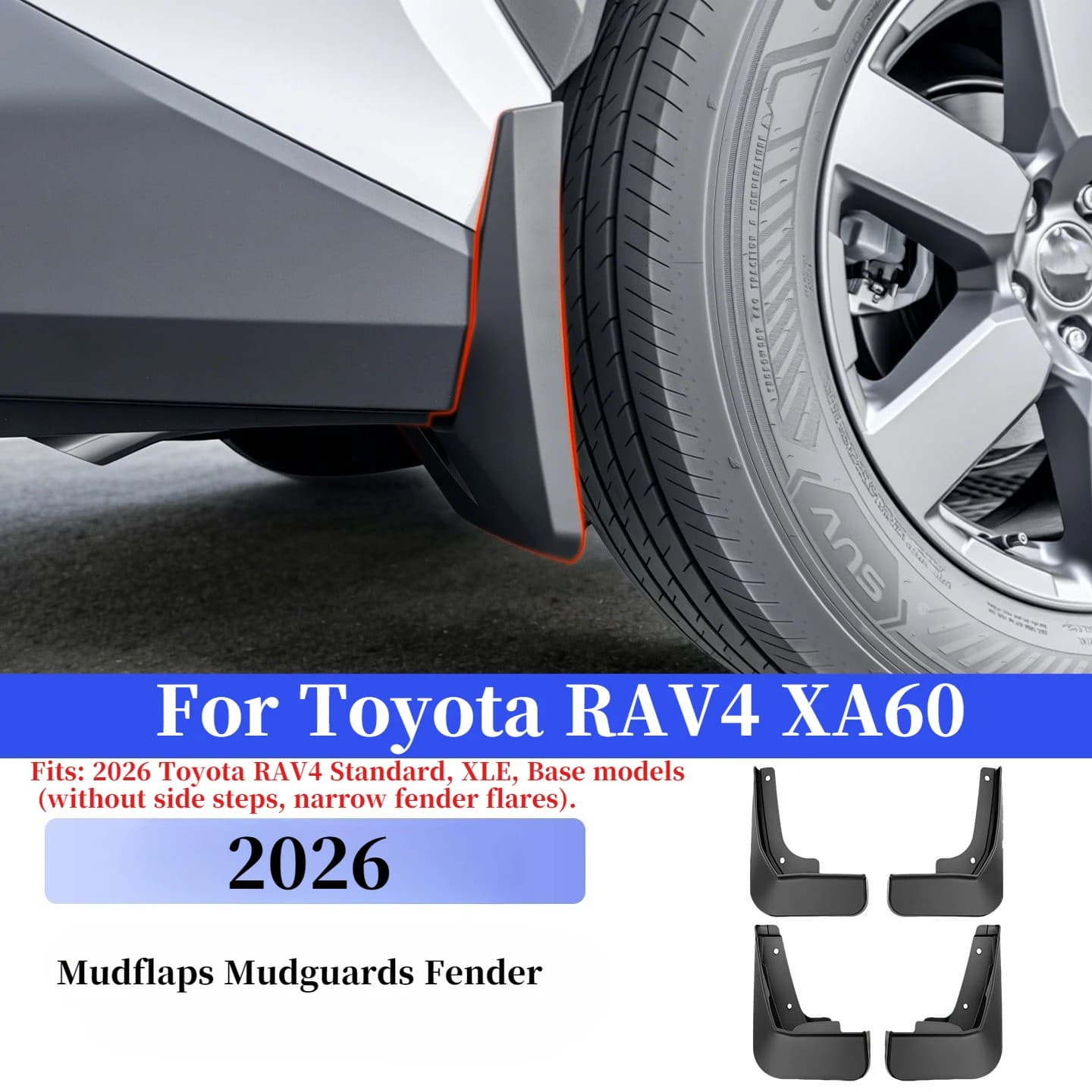 For Toyota RAV4 XA60 2026 Wildlander Car Mudflaps Mudguards Fender Front Rear Mud Flaps Mudguards Splash Guards Car Accessories
