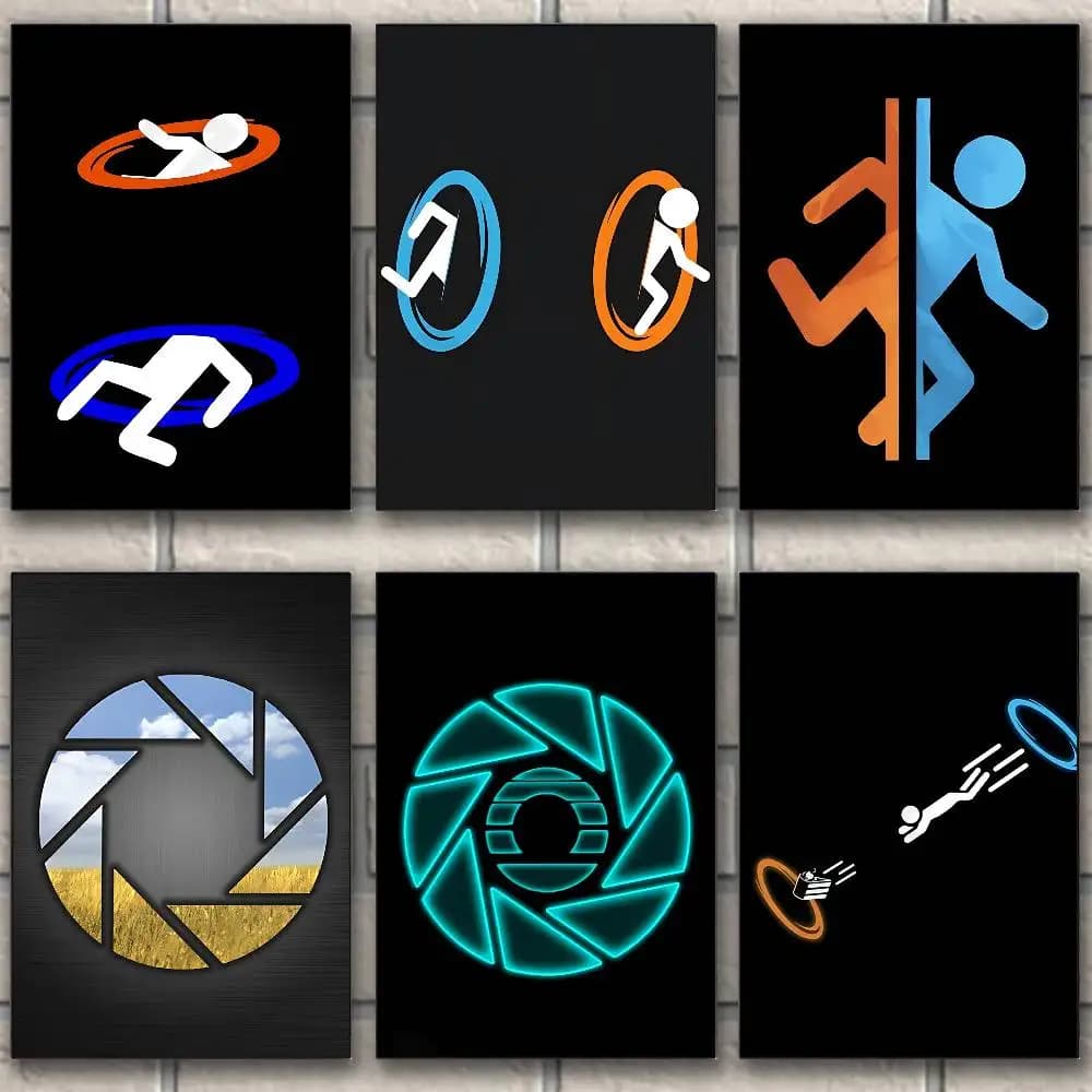 P-Portal A-Aperture Science Artists Canvas Painting for Living Room Home Decor Poster Fans Gifts-unframed
