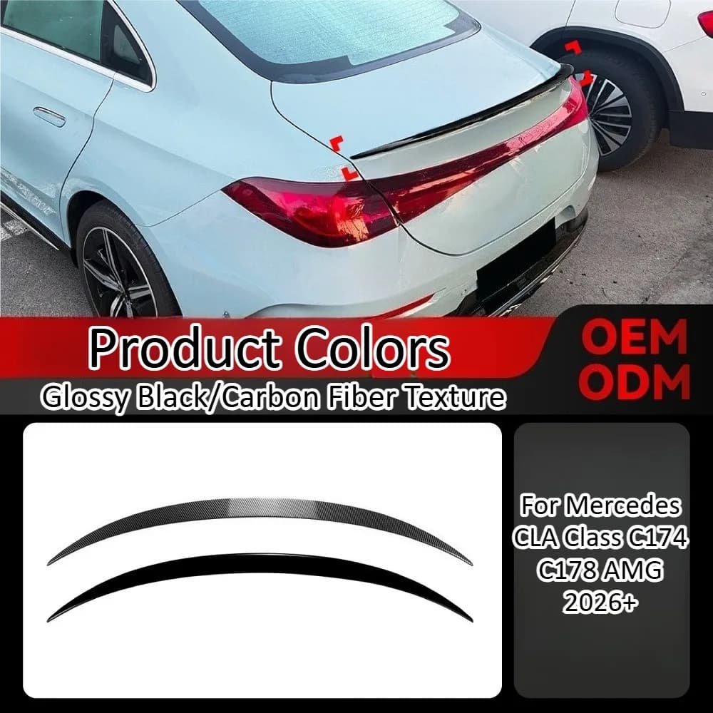 For Mercedes CLA Class C174 C178 AMG 2026+ Rear Wing Fixed Wind Spoiler Aerodynamic Performance Racing Car Modification Upgrades