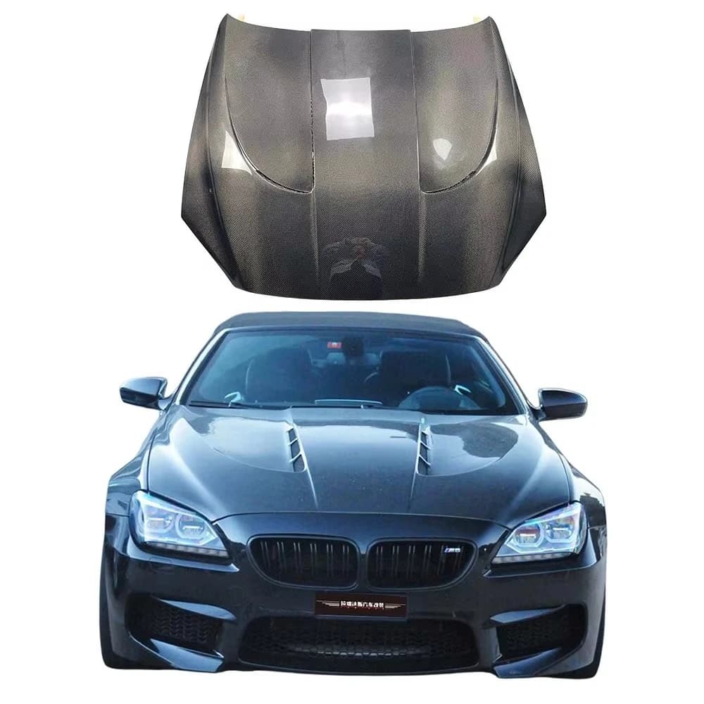New HM Style Carbon Fiber Hood Bonnet with Bolts for 6 Series F06 M6 F12 F13 2012-2018