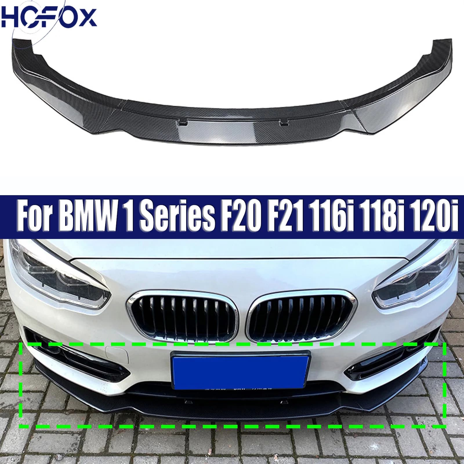 Front Bumper Lip Splitter Spoiler Guard Protector for BMW 5 Series G30 525i 530i 2017-2020