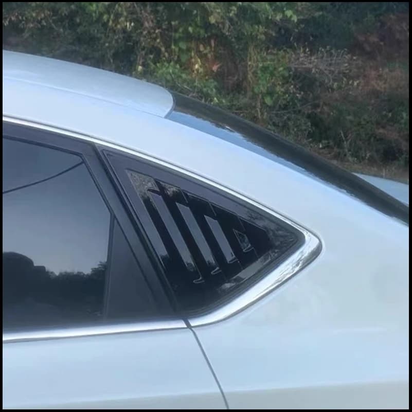 For Nissan Sentra Sedan 2012-2019 Rear Window Blind Shades Louver Vent Decorative Cover Sticker Trim Car Styling Accessories