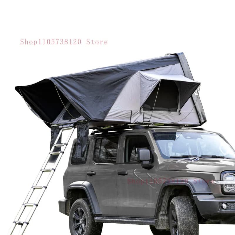 Hot Factory Selling Waterproof SUV -4 Person Outdoor Hardshell Roof Top Tent Can Aluminum Side Open Folding 4X4