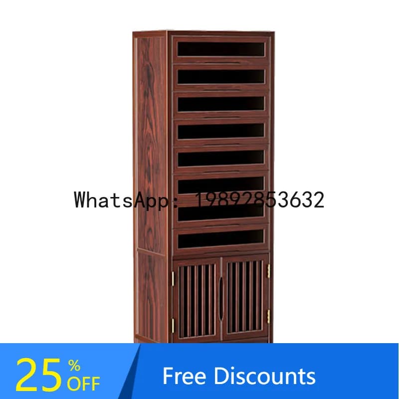 YFY New Chinese Style Solid Wood Chest of Drawers Tea Set Multi-layer Storage Cabinet  VShelf High-end Retro Dental Cabinet