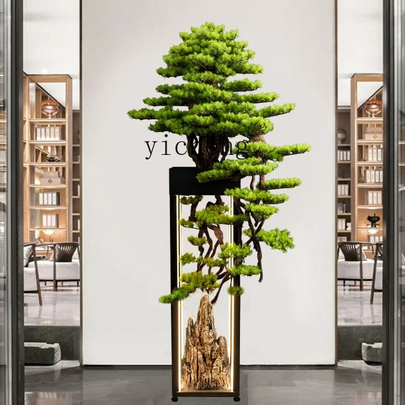 L8-12 simulated welcome pine false tree green plant floor ornament Luo Hansong soft decoration