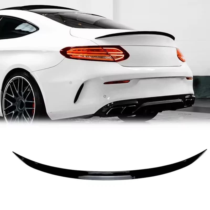 120CM Soft Rubber Rear Trunk Spoiler Fit For Kia K3 Forte Sedan Glossy Black Universal Car Boot Lip Rear Tail Wing