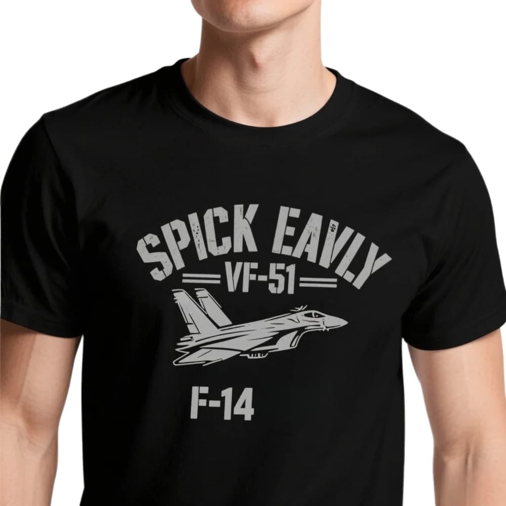 Screaming Eagles VF-51 Fighter Squadron F-14 Tomcat T-Shirt 100% Cotton O-Neck Summer Short Sleeve Casual Mens T-shirt