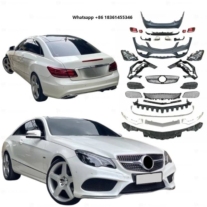 For W207 2009-2013 to 2017 Style Include Bumpers Grille Auto Lights Diffuser Exhaust Pipe Factory Direct Sale Car Body Kit