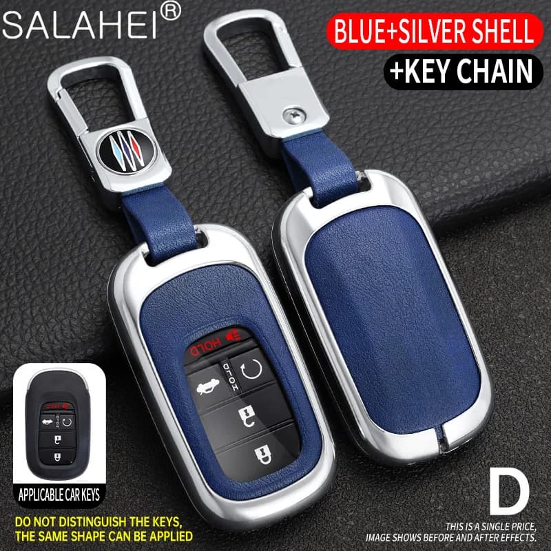 Zinc Alloy Sports Car Style for Honda HR-V HRV CR-V CRV Accord Civic Pilot 2023 2024 2025 2026 Car Key Case Cover Fob Keychain