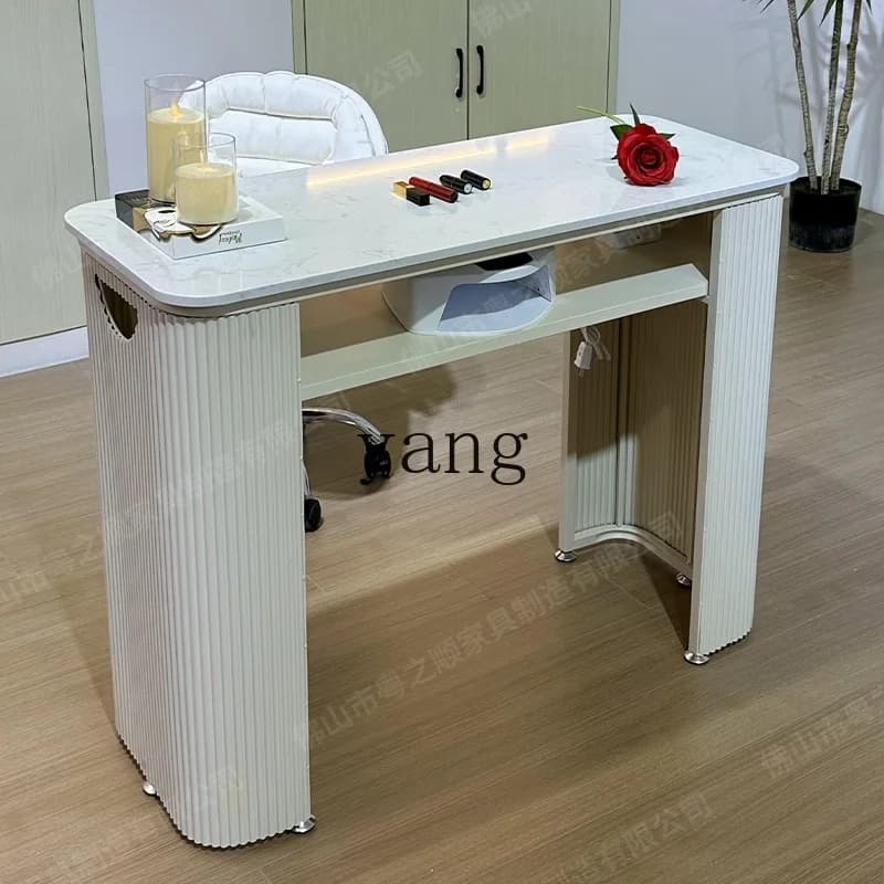 LTT Nordic single and double three-person marble manicure table and chair combination with vacuum cleaner socket manicure table