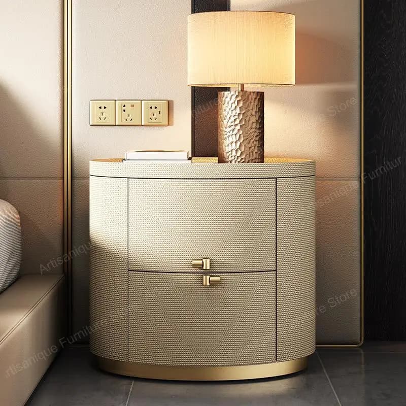 Compact Trendy Nightstand Practical Modern Bedside Table Elegant Large Capacity Mesa Cabeceira Home Bedroom Furniture