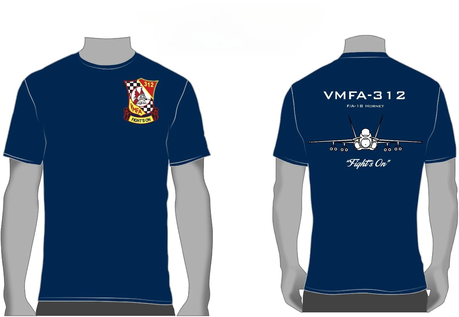 USMC VMFA-312 Checkerboards F/18 Hornet Squadron T-Shirt 100% Cotton O-Neck Short Sleeve Summer Casual Mens T-shirt Streetwear