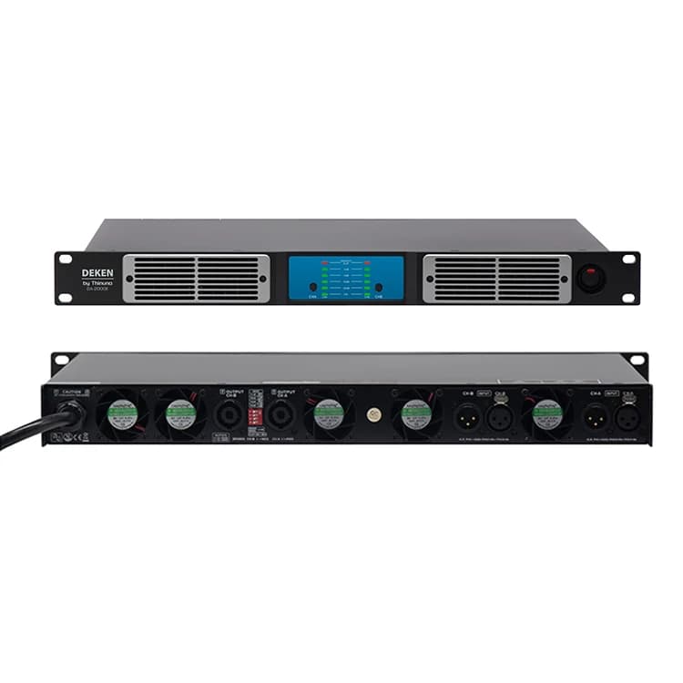 Professional Stage Class D 1U 2*2000 Watt 2 Channel Digital Amplifiers Conference Karaoke System Power Amplifier