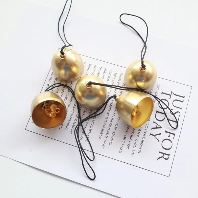 DIY Brass Mini Bells Metal Wind Chimes and Wind Chime DIY Materials and Accessories Anti-theft Bell Christmas Bell Pendant