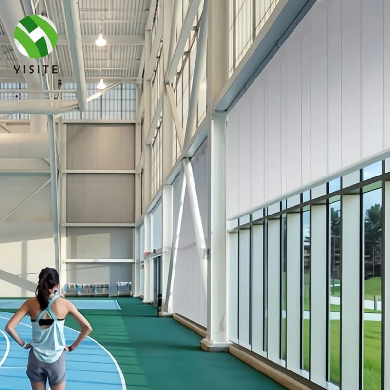ShanDong YISITE Extra Long Electric Outdoor Blinds Motorized Patio Screens Retractable Zip Screen Outdoor Curtain