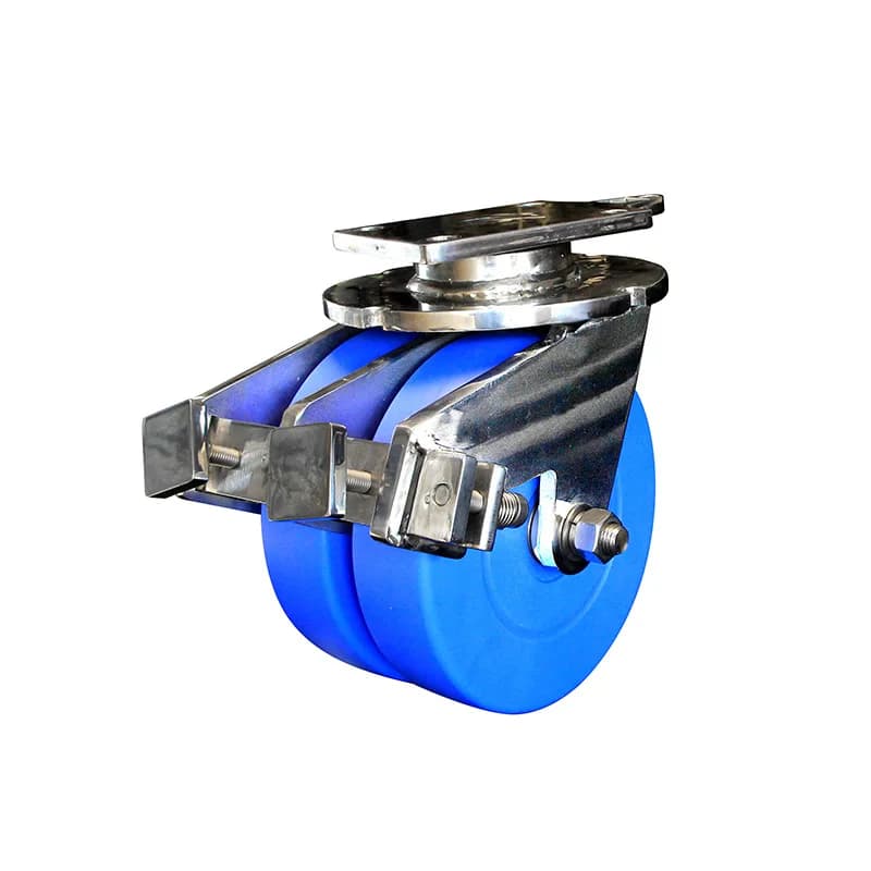 Heavy duty 304 stainless steel casters industrial cart, shelf universal wheel super wear-resistant trolley