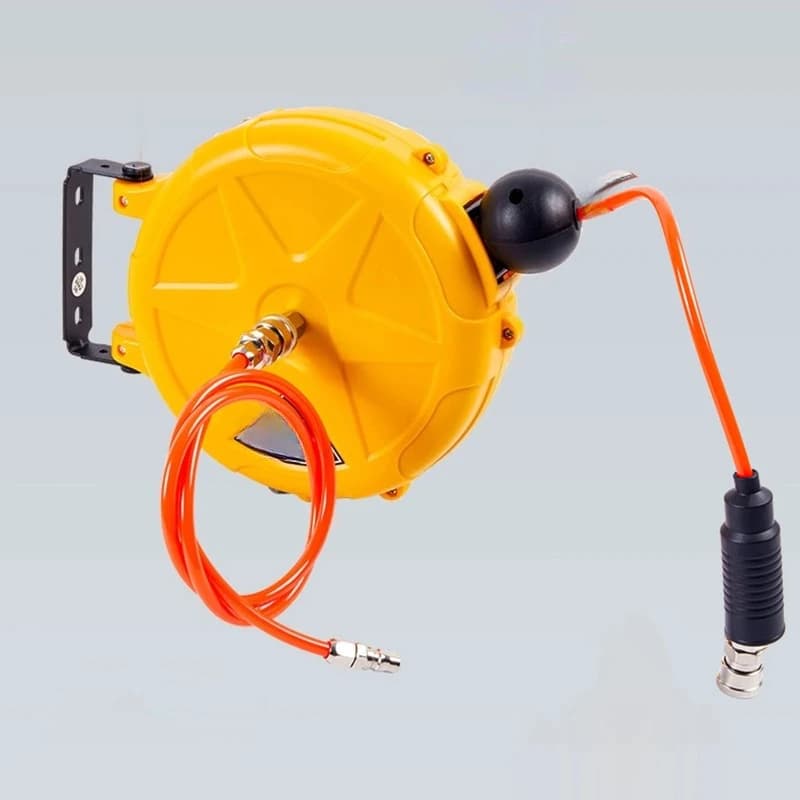 Automatic Retractable Air Hose Reel with 10M Air Hose Slow Retraction for Outdoor Car Washing Workshop Garage Garden Watering